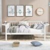 Full size Daybed; Wood Slat Support; White