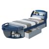ACME Neptune II Twin Bed in Gray & Navy 30620T