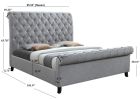 Kate - Queen Headboard - Pearl Silver