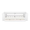 Twin Size Daybed with Shelves, Drawers and Built-In Charging Station, White