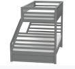 ACME Jason Bunk Bed (Twin/Full & Storage), Gray (1Set/2Ctn) 37840