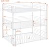 Full-Full-Full Metal Triple Bed with Built-in Ladder, Divided into Three Separate Beds,White(OLD SKU:LP000297AAK)