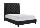 Chantilly - King Headboard - Black Velvet - Black