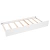 L-shaped Platform Bed with Trundle and Drawers Linked with built-in Desk,Twin,White