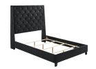 Chantilly - King Headboard - Black Velvet - Black