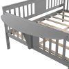 Full size Daybed; Wood Slat Support; Gray