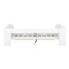 Twin Size Daybed with Shelves, Drawers and Built-In Charging Station, White
