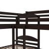 Twin L-Shaped Bunk bed with Trundle-Espresso{OLD SKU:LP000024AAP}