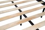 Metal Full over Twin Beds with Shelves/ Sturdy Metal Frame/ Noise-Free Wood Slats/ Comfortable Textilene Guardrail/ Bunk Bed for Three/ Built-in 3-Tie