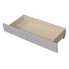 Queen Size Upholstered Platform Bed with Storage Headboard, LED, USB Charging and 2 Drawers, Beige