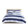 Cotton Cabana Stripe Reversible Quilt Set with Shark Reverse