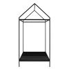 House Bed Frame Twin Size , Kids Bed Frame Metal Platform Bed Floor Bed for Kids Boys Girls No Box Spring Needed Black