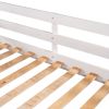 Full and Twin Size L-Shaped Bunk Bed with Slide and Short Ladder,White