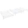 Full-Full-Full Metal Triple Bed with Built-in Ladder, Divided into Three Separate Beds,White(OLD SKU:LP000297AAK)