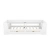 Twin Size Daybed with Shelves, Drawers and Built-In Charging Station, White