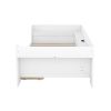 Twin Size Daybed with Shelves, Drawers and Built-In Charging Station, White