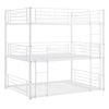 Full-Full-Full Metal Triple Bed with Built-in Ladder, Divided into Three Separate Beds,White(OLD SKU:LP000297AAK)