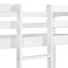 Functional Loft Bed(turn into upper bed and down desk,cushion sets are free),Twin Size,White