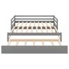 Twin or Double Twin Daybed with Trundle,Gray
