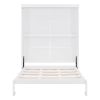 Queen Size Murphy Bed Wall Bed with Shelves,White