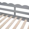 Twin Size House Bed With Cabinet and Drawers, Gray