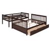 Twin-Over-Full Bunk Bed with Ladders and Two Storage Drawers(Espresso)( old sku:LT000165AAP)