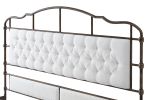 King size High Boad Metal bed with soft head and tail, no spring, easy to assemble, no noise
