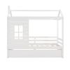Twin Size House Bed Wood Bed with Twin Size Trundle