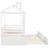 Twin Size House Bed Wood Bed with Twin Size Trundle