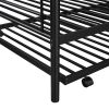 Twin-Over-Twin Metal Bunk Bed With Trundle,Can be Divided into two beds,No Box Spring needed